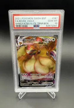 Pokemon TCG Eevee VMAX SWSH087 Black Star Promo PSA 10 - Image 1
