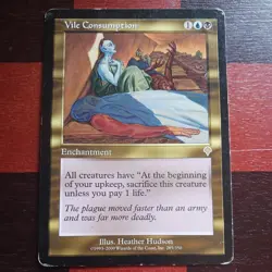Mtg Vile Consumption HP/MP Invasion Magic Card Rare - Image 2