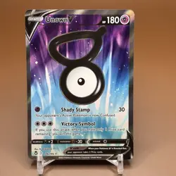 Unown V (Full Art) 176/195 Swsh12: Sword & Shield - Silver Tempest Holo Pokemon - Image 1