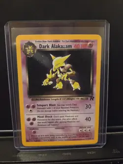 Dark Alakazam Holo 1/82 Team Rocket Vintage Pokemon Card TCG WOTC Rare - Image 1