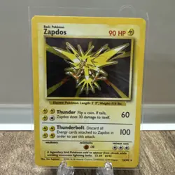 NM, RAW Pokemon ZAPDOS Base Set 16/102 * Holo Foil RARE - Image 1