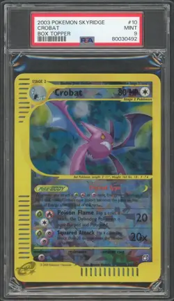 2003 Pokemon Skyridge Crobat Box Topper #10 PSA 9 - Image 1