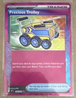 Pokemon TCG Precious Trolley 185/191 Sv08: Surging Sparks ACE SPEC Holo - Image 1
