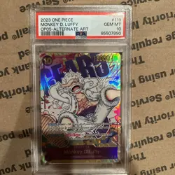 One Piece Monkey D Luffy Alternate Art OP05-119 English PSA 10 Gear 5 Alt - Image 1