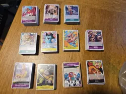 One Piece TCG C & UC 600 Bulk Lot NM ENGLISH - OP 03 through OP 12 And ST 09 - Image 1