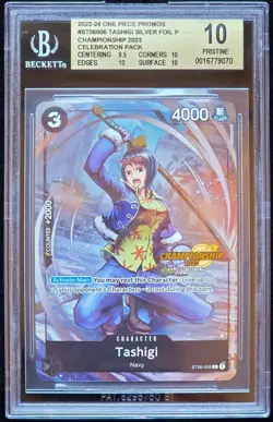2022-24 One Piece Tashigi SILVER FOIL Championship 2023 Celebration Pack BGS 10 - Image 1