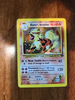 Blaine's Arcanine 1/132 Gym Challenge Holo LP/NM Condition - Image 1