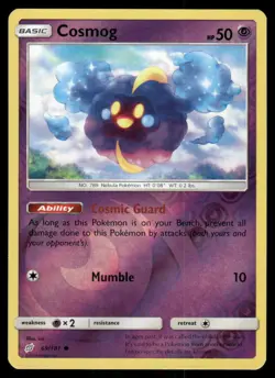 Pokemon Cards Cosmog 69/181 Reverse Holo Team Up Sun & Moon NM - Image 1