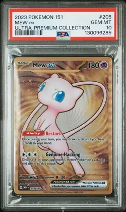 2023 Pokemon Mew ex Full Art 151 UPC Gold Metal Promo Card 205/165 PSA 10 GEM 💎 - Image 1