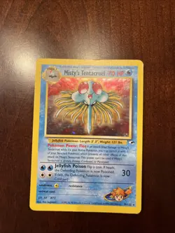 Pokemon TCG Misty's Tentacruel Gym Heroes Holo Rare Card 10/132 HP - Image 1