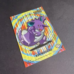 Pokemon Topps TV Animation Series 2 (Blue Logo) #34 Nidoking Stick-on - Image 1