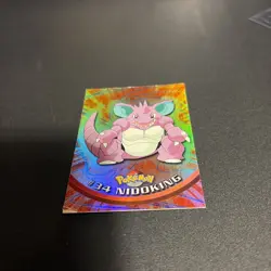 1999 Topps Pokemon TV Animation Series 1 Nidoking #34 Blue Logo Holo - Image 2