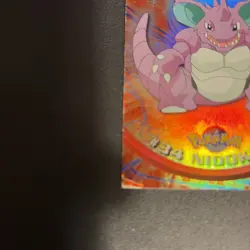 1999 Topps Pokemon TV Animation Series 1 Nidoking #34 Blue Logo Holo - Image 3