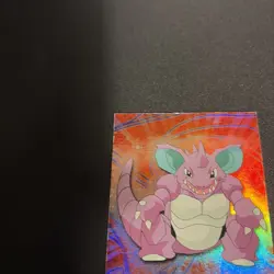 1999 Topps Pokemon TV Animation Series 1 Nidoking #34 Blue Logo Holo - Image 4