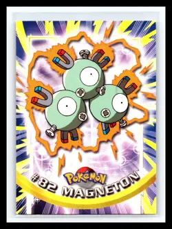 💥 Magneton 1999 Topps Pokemon TV Non Holo Animation Series Blue Logo # 82 - Image 1