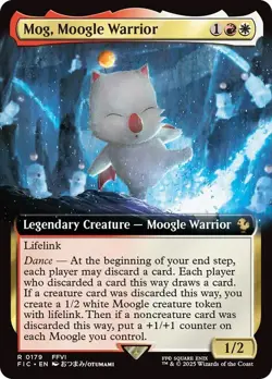 Mog, Moogle Warrior Extended Art Final Fantasy MTG NM - Image 1