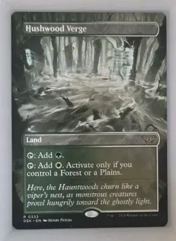 Hushwood Verge 0332 Borderless Duskmourn: House of Horror DSK Rare NM MTG 2024 - Image 1