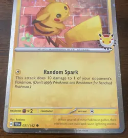Pikachu 051 /162 Stamped 2026 Pokemon Day 30 Promo TCG With Coin - Image 3