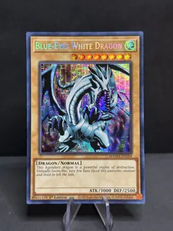 Yu-Gi-Oh! TCG Blue-Eyes White Dragon MAMA-EN104 Secret Pharaoh's Rare NM - Image 1