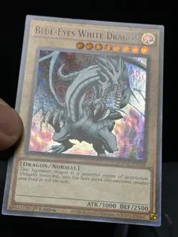 Yu-Gi-Oh! TCG Blue-Eyes White Dragon MAMA-EN104 Secret Pharaoh's Rare NM - Image 4