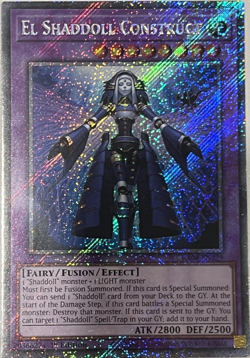 El Shaddoll Construct RA04-EN229 Platinum Secret Rare 1st Edition YuGiOh TCG - Image 1