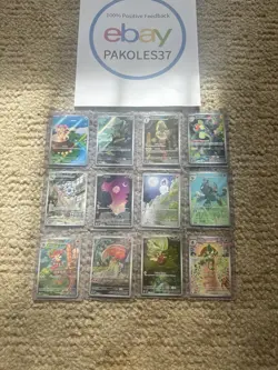 Black Bolt White Flare Pokemon TCG Card Lot 12 Cards All IR Illustration Rare NM - Image 1
