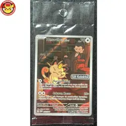 Team Rocket's Meowth Promo 253/SV-P AR IR Destined Rivals Set Kolektor Stamp - Image 1