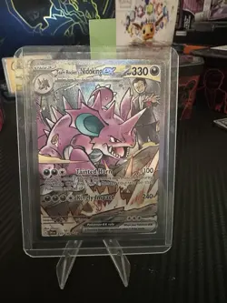Pokemon TCG SV Team Rockets Nidoking EX 233 /182 Sir Destined Rivals - Image 1