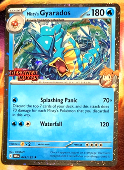 Pokemon Destined Rivals Misty's Gyarados Stamped Promo 49 /182 - Image 1
