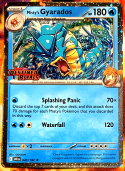 Pokemon Destined Rivals Misty's Gyarados Stamped Promo 49 /182 - Image 1