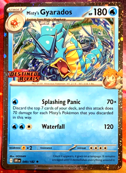 Pokemon Destined Rivals Misty's Gyarados Stamped Promo 49 /182 - Image 1