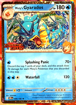 Pokemon Destined Rivals Misty's Gyarados Stamped Promo 49 /182 - Image 1