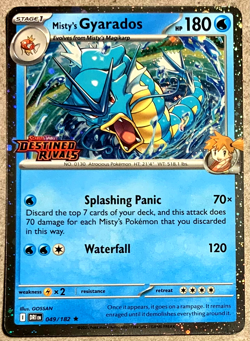 Pokemon Destined Rivals Misty's Gyarados Stamped Promo 49 /182 - Image 1