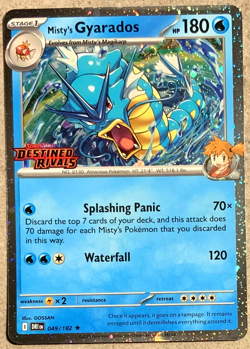 Pokemon Destined Rivals Misty's Gyarados Stamped Promo 49 /182 - Image 1