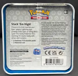 2022 Pokemon TCG Stacking Tin Factory Sealed - Water Type - 3 Packs - Image 5