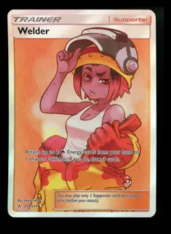 Welder 214/214 Unbroken Bonds 2019 Full Art Holo Pokemon Card TCG - Image 1