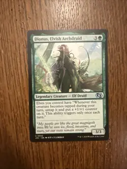 Dionus, Elvish Archdruid MTG Magic Foundations Jumpstart J25 Anime Card #52 - Image 1