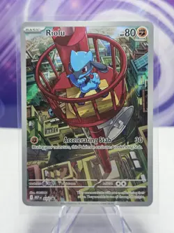 Riolu Illustration Rare MEP 010 Pokemon Mega Evolution ETB Promo NM - Image 1