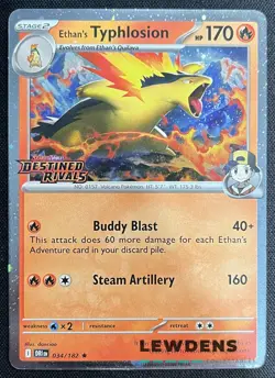 Ethan's Typhlosion - 034/182 - Destined Rivals Prerelease Promo Build Pokemon 1 - Image 1