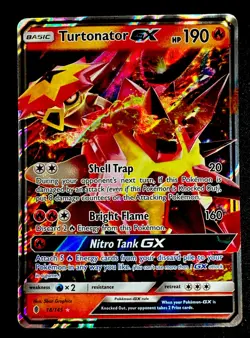 Turtonator 18/145 NM Pokemon TCG GX Guardians Rising Holo Ultra Rare Near Mint - Image 1