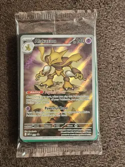 Alakazam MEP 009 Mega Evolution Sealed Pokemon Black Star Promo Card w/Dividers - Image 1