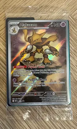 Pokemon TCG Alakazam MEP 009 Black Star Promo SEALED Pokemon Card - Image 1