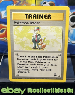 Pokemon Card Trader 106/130 Base Set 2 Non-Holo Rare WOTC 2000 N/MINT F/S - Image 1