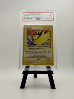 2000 Pokemon Black Star Promo - Aoki Error #23 Zapdos PSA 9 MINT - Image 1