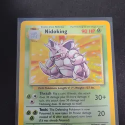 Pokemon TCG Nidoking Base Set 11/102 Holo Rare 1999-2000 Wizards Copyright - Image 1