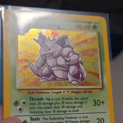 Pokemon TCG Nidoking Base Set 11/102 Holo Rare 1999-2000 Wizards Copyright - Image 2