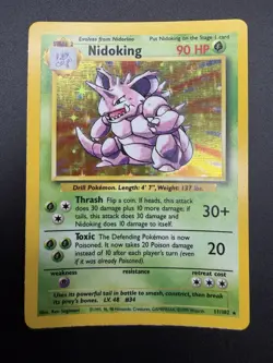 Pokemon TCG Nidoking Base Set 11/102 Holo 1999-2000 Wizards Base Set... - Image 2