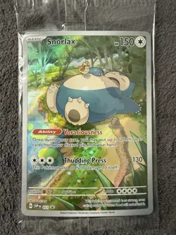 Pokemon TCG Snorlax SVP 51 Black Star Promo 151 ETB Sealed Illustration Rare - Image 1