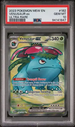 2023 POKEMON MEW EN-151 ULTRA RARE #182 VENUSAUR EX PSA 10 - Image 1