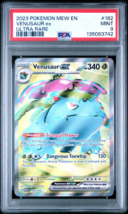2023 POKEMON MEW EN-151 182 VENUSAUR EX ULTRA RARE PSA 9 - Image 1